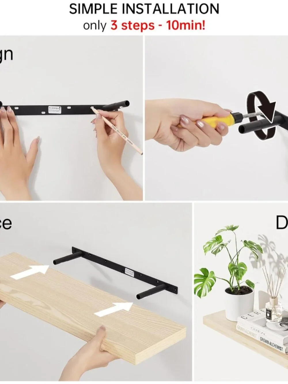 Durable Floating Shelves 22.5